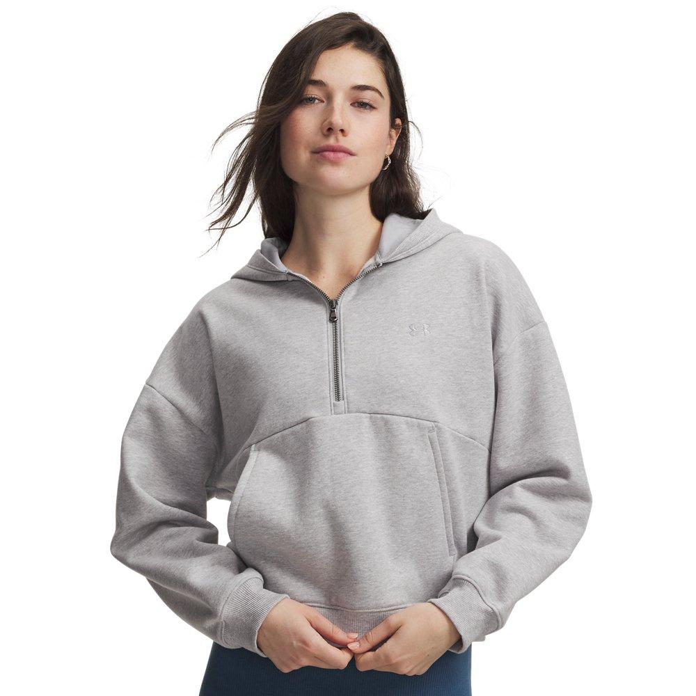 Under Armour Women's Icon Fleece 1/2 Zip Hoodie - Grey - GREY